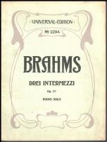 Brahms, Drei Intermezzi Op. 117 Piano Solo, 15p