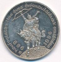 Bognár György (1944-) 1996. A honfoglalás 1100 éves évfordulójának emlékére / Szent István királyunk és az első magyar pénz emlékére Ag emlékérem (5,72g/0.835/27mm) T:1- (eredetileg PP)