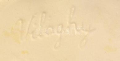 Világhy Árpád (1960- ): Jegyespár, biszkvit porcelán, jelzett, apró kopásokkal, m: 34,5 cm