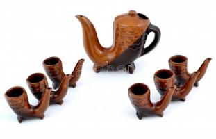 7 db kis és nagyméretű cserép pipa