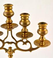 Bronz ötágú gyertyatartó, m: 40 cm