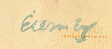 Élesdy jelzéssel: Kopár fák. Akvarell, papír, 42×30 cm