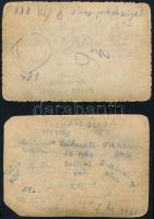2 db régi focicsapat, Közép-Magyar válogatott, 2 db fotó, sérüléssel, 5,5×9 cm
