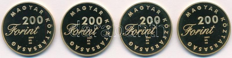 2001. 200Ft "Toldi" + 200Ft "Lúdas Matyi" + 200Ft "Pál utcai fiúk" + 2...