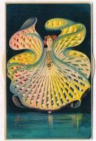 Psychedelic Art Deco mechanical art postcard. Very nice condition! Deposé DRGM No. 404704. litho