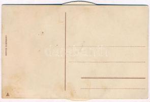 Psychedelic Art Deco mechanical art postcard. Very nice condition! Deposé DRGM No. 404704. litho