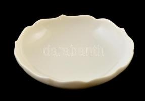 Meisseni fehér mázas porcelán tálka, jelzett, hibátlan, d: 8 cm