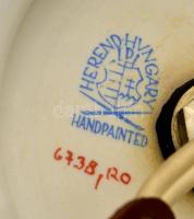 Herendi Rotschild mintás asztali lámpa, kézzel festett, jelzett,  minta nélküli burával, m: 56 cm