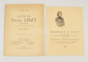 1936 Hommage a Liszt, La vie de Franz Liszt, 2 db képes füzet + meghívó