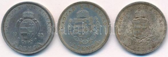 1935. 2P Ag "Pázmány" + 1935 2P Ag "Rákóczi" + 1936. 2P Ag "Liszt Ferenc&qu...