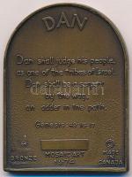 Kanada 1974. Dan kétoldalas Br plakett sorszám nélkül T:1- Canada 1974. Dan two sided Br plaque without serial number C:AU