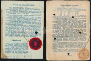 2 db takarékpénztári betétkönyv (Heves megye, Kecskemét)