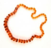 Szintetikus borostyán tétel, nyaklánc, karkötő, mandzsettagomb, 6 db