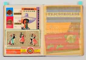 90 db csokoládépapír, benne 71 db magyar csokoládépapír