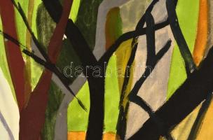 Rác András (1926-2013): Fa ágak. Akvarell, papír, 40×30 cm