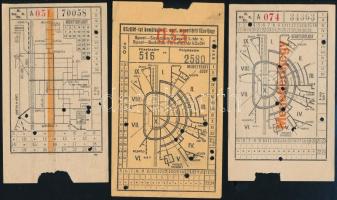 cca 1940 7 db különböző BSZKRt és BHÉV menettérti és füzetjegy