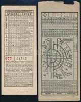 cca 1940 8 db különböző BSZKRt átszállójegy
