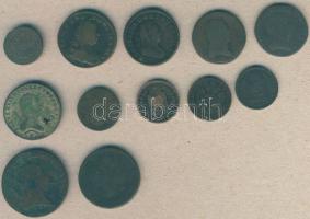 Ausztria/magyar verdejel 1762-1891. 5/10Kr (1x), 1Kr (9x) 4klf típus, 3Kr (1x), 4Kr (1x) T:3,3/4 Öss...