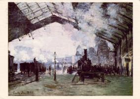 C.Monet: Old St.Lazare állomás, Párizs 1877.-ben reprodukció C