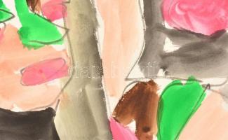 Cs. Németh Miklós (1934-2012): Akt. Akvarell, papír, jelzett, 41×29 cm