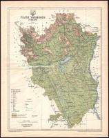 1896 Fejár vármegye térképe, tervezete: Gönczy Pál, Kiadja: Posner és Fia, 30×24 cm