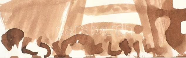 Cs. Németh Miklós (1934-2012): Házak. Akvarell, papír, jelzett, 29×41 cm