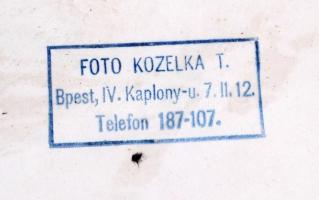 cca 1930-1940 Kozelka Tivadar (1885-1980): Budai vár, Tárnok utca 18., Unger-ház, Sebó Antal cipész,...