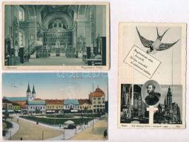17 db RÉGI történelmi magyar városképes leporellolap / 17 pre-1945 town-view leporello postcards from the Kingdom of Hungary