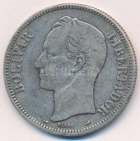 Venezuela 1912. 5B Ag T:3 ph.
Venezuela 1912. 5 Bolivares Ag C:F edge error
Krause Y#24.2