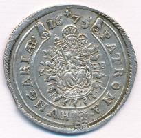 1675K-B 15kr Ag "I. Lipót" (6,42g) T:2 ph. kissé hullámos
Hungary 1675K-B 15 Kreuzer Ag &...