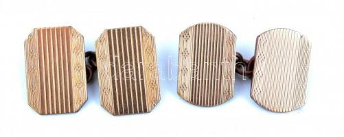 Mandzsettagomb párban, jelzett