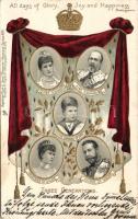The Brittish royal family Emb. Litho