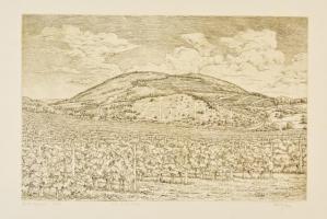 Herczeg jelzéssel: Nagy-Eged hegy. Rézkarc, papír, 29×39 cm