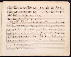 cca 1900 Régi, kézzel írt kotta pianofortéra
