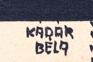 Kádár jelzéssel: Kompozíció. Akvarell-tus, papír, 31×40 cm