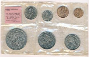 Új-Zéland 1967. 1c-1$ (7xklf) forgalmi sor fóliatokban T:1 New Zealand 1967. 1 Cent - 1 Dollar (7xdiff) coin set in foil packaging C:UNC