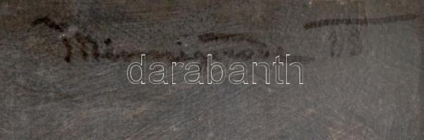 Olvashatatlan jelzéssel: Férfi portré. Olaj, karton, 25×19 cm