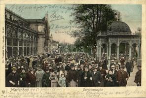 1905 Mariánské Lázne, Marienbad; Cupromenade / spa, promenade, crowd. Dr. Trenkler Co. (EK)