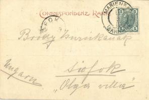 1905 Mariánské Lázne, Marienbad; Cupromenade / spa, promenade, crowd. Dr. Trenkler Co. (EK)