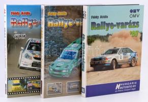 Földy Attila Rallye-varázs 1994-2006. Bp., Szerzői kiadás. Kiadói kartonált papírkötés. Összesen 8 kötet, némelyik bontatlan állapotban.