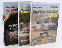 Földy Attila Rallye-varázs 1994-2006. Bp., Szerzői kiadás. Kiadói kartonált papírkötés. Összesen 8 k...