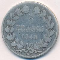 Franciaország 1845A 5Fr Ag "Lajos Fülöp" T:3 ph. France 1845A 5 Francs Ag "Louise Phi...
