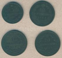 Olaszország 1861-94. 5c (1x), 10c (3x) T:3,3/4