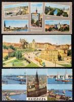70 db MODERN nagy alakú külföldi városképes lap / 70 modern big sized European town-view postcards