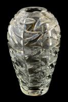 Ólomkristály váza, kis hibákkal, m: 22 cm