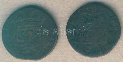 Hollandia/Overijsel tartomány 1767-68. 1Duit (2x) klf évszám! T:3,3/4