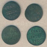 Hollandia/Utrecht tartomány 1766-90. 1Duit (4x) klf évszám! T:3,3/4