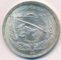 Egyiptom 1973. 1Ł Ag Asszuáni-gát T:1- kis patina Egypt 1973. 1 Pound Ag Aswan Dam C:AU small patina Krause KM#415