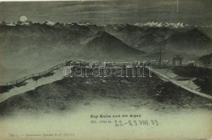 1903 Rigi Kulm und die Alpen / mountain peak, Alps (EK)