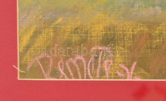 Remetey jelzéssel: Furcsa út. Pasztell, papír, üvegezett keretben, 32×48 cm